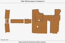 1999 Sunseeker Tomahawk 41 Cockpit Swim Platform EVA Pad Foam Teak Deck flooring
