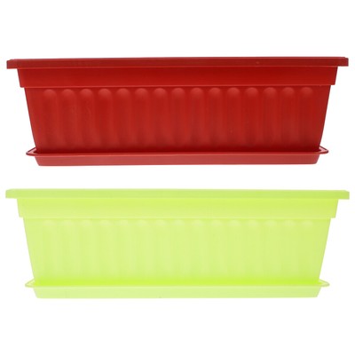  2 Pcs Round Planter Base Bracket Rectangular Pots Flower Travel