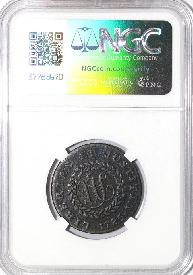 1785 Large Date Pointed Rays Nova Constellatio Copper NGC VF Details Env. Damage - Image 4 of 4