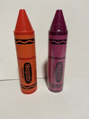 2024 New Wendys Kids Meal RED VIOLET & RED ORANGE Crayola Crayon Activity Toy