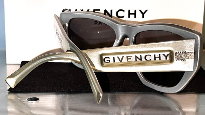 Givenchy GV 7202/S YB7IR Wrap Silver Gray Frame Sunglasses $650