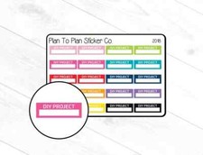 2018 DIY Project Planner Stickers.