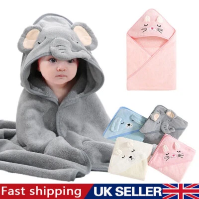 FANGKAI Toddler Baby Hooded Cartoon Towels Newborn Kids Bathrobe Soft Bath/Beach Towel