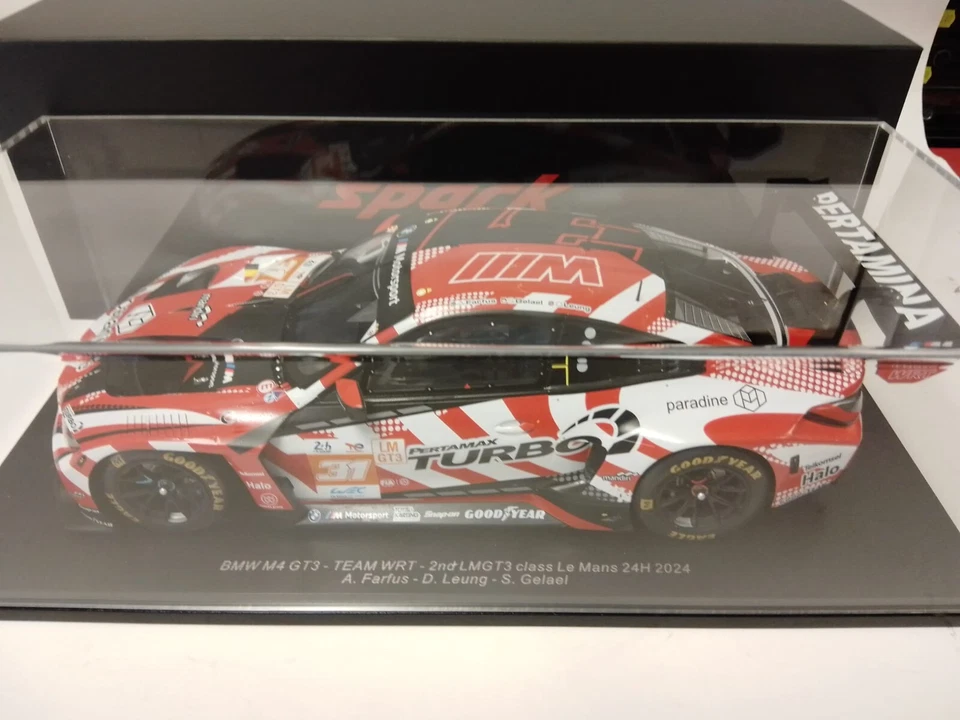 Spark BMW M4 GT3 #31 Farfus Leung Gelael 2nd LMGT3 24h Le Mans 2024 1/18 18S656 - Immagine 4 di 4