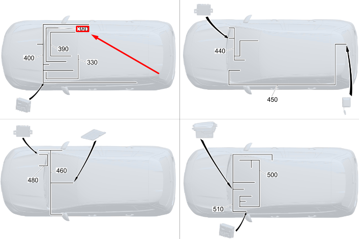 Neu MB GLA H247 GNSS-Antennenkabelbaum RHD A2475406715 Original