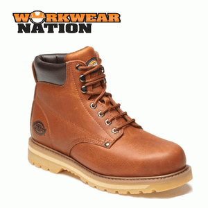 Señores Dickies welton encaje botas de cuero no seguridad, Talla 6-12 Señores Dickies welton encaje botas de cuero no seguridad, Talla 6-12