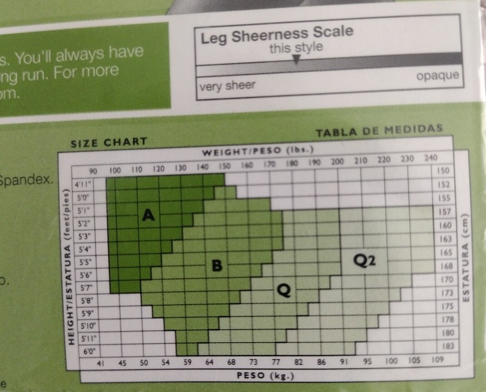 No Nonsense Nylon Pantyhose Size Q Control Top Tan Reinforced Toe 113