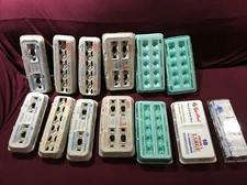 Lot Of 13 Assorted Unbroken Empty Egg Cartons, 8 Cardboard, 4 Styrofoam, 1 Plast