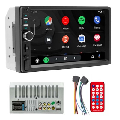Double 2 Din 7'' For IOS/Android Carplay Car Stereo Radio Touch Screen Bluetooth