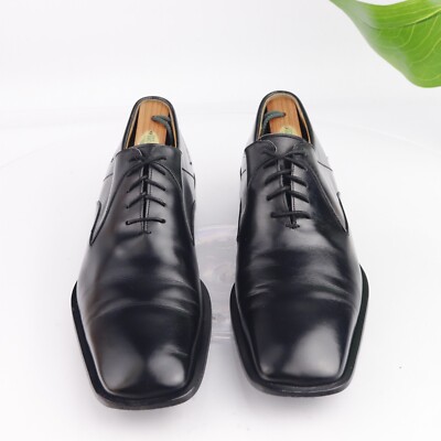 Mezlan Mens Lancer Oxford Size 10.5 M Black Leather Square 