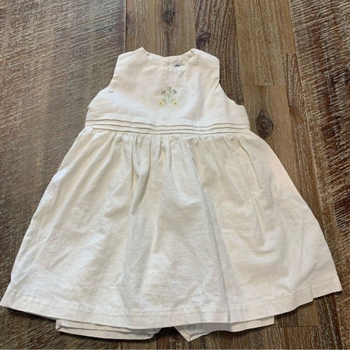 Okaidi Linen Child’s Dress New With Tags Girls 12 Month Beige - Picture 7 of 13