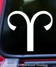 Aries Vinyl Decal | Astrology Zodiac Sign Fire Ram | Die Cut Sticker