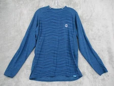NRS Shirt Mens Small 50+ Athletic Pullover Performance Stretch Knit Outdoor Blue