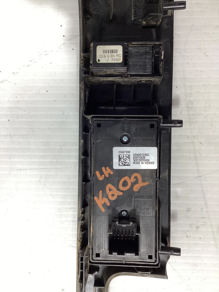 2014-2020 Acura RLX FRENTE ESQUERDA Master interruptor de espelho de janela automático 641-54151L fabricante de equipamento original. - Imagem 4 de 4