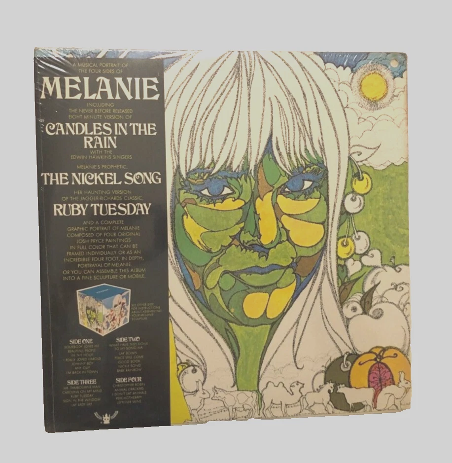 Melanie Four Sides BDS 95005-2 Stereo Vintage 1972 Cut-out Vinyl 2 LP Set New Foto 2 de 2