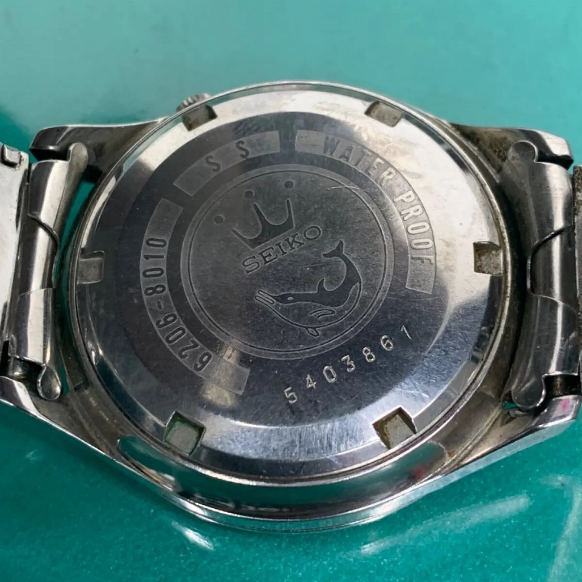 Seikomatic Diashock 26 Jewels 6206-8010 Automatic Watch JUNK