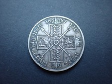 1887 Victoria Silver Double Florin Coin Nice B24