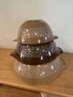 Vintage PYREX Woodland Cinderella Nesting Bowls #441 442 443 Set of 3