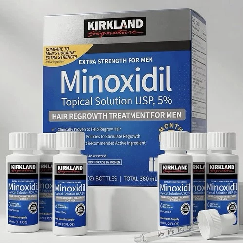 Kirkland Signature Minoxidil 5% Hair Regrowth Treatment for Men - 12oz 6x2fl oz