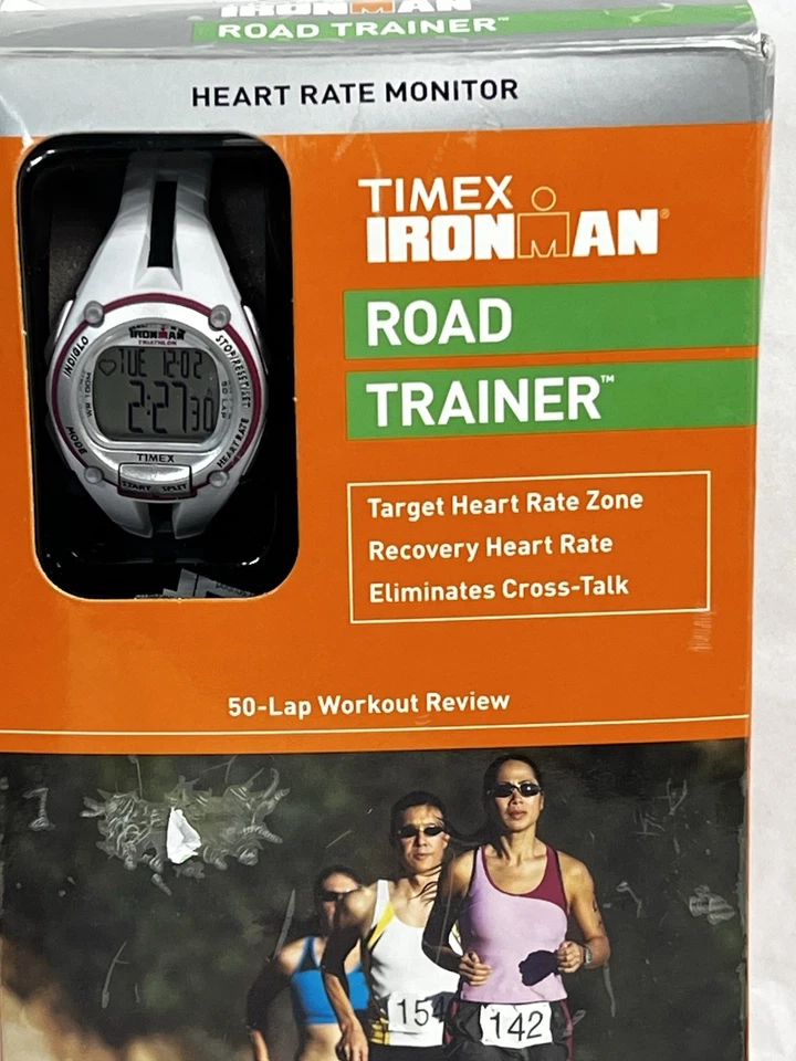 Relógio feminino Timex Ironman Road Trainer monitor de frequência cardíaca fitness branco/vermelho - Imagem 2 de 4