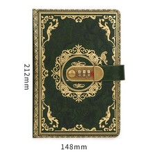 A5 Journal With Lock, Vintage Leather Diary With Lock, 200 Pages Lined Notebook