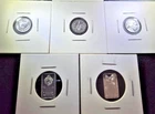 5 GRAM SILVER LOT - FIVE DIFFERENT 1-Gram Silver Bars/Rounds---FREE SHIPPING---