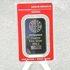 1 oz Argor‑Heraeus .999 Silver Bar – Sealed Assay Card – Damaged Card