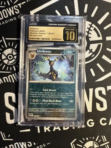 Umbreon 130/197 OBF-EN: Obsidian Flames Reverse Holo CGC 10 PRISTINE