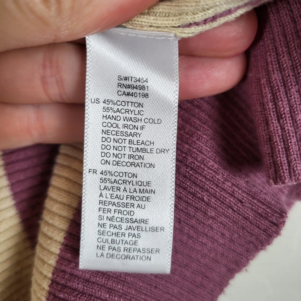 Forever 21 Colorblock Stripe Knit Colorful Sweatshirt Y2K Retro Dopamine Sz M - Image 4 of 4