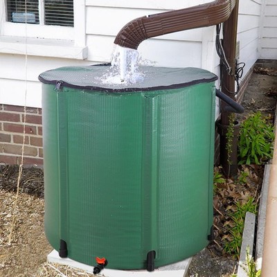 200 Gallon Rain Barrel Folding Portable Water Collection Garden Collector Green