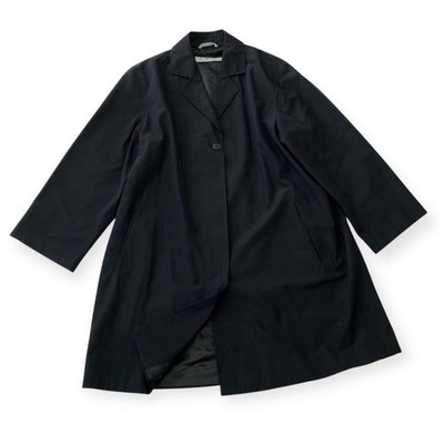MaxMara Long Coat Jacket Black Women Size IT 40 　 M L Polyester Authentic