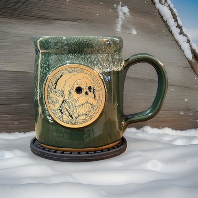 The  Holly Jolly Santa  Coffee Mug by Seventh.Ink in Green By Deneen *BRAND NEW*