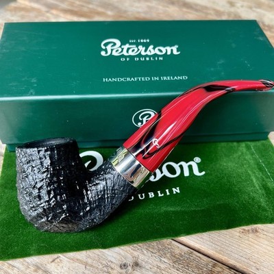 Peterson Dracula Sandblasted Bent Billiard (XL90) Fishtail Pipe