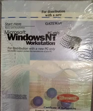 NEW! Microsoft Windows NT Workstation 4.0 SP3 CD-ROM, 3.5 Floppies, Manual & COA