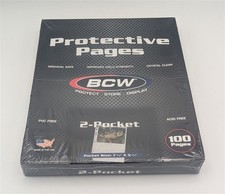 Box of 100 BCW Pro 2-Pocket 5 x 7 Photo Album Pages 5x7 picture binder sheets