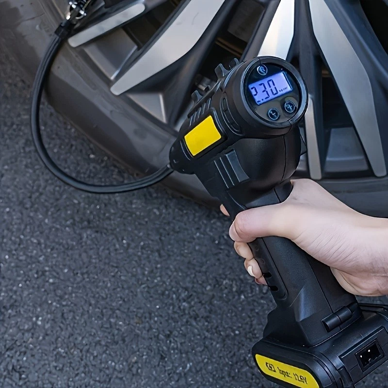 Electric Wireless Portable Air Compressor Pump Bike Car Tire Inflator 0haE - Image 4 of 4