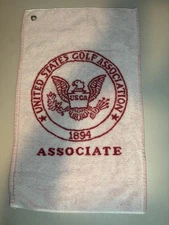 VTG USGA Golf Towel United States Golf Association Red & White 24” X 14.5”