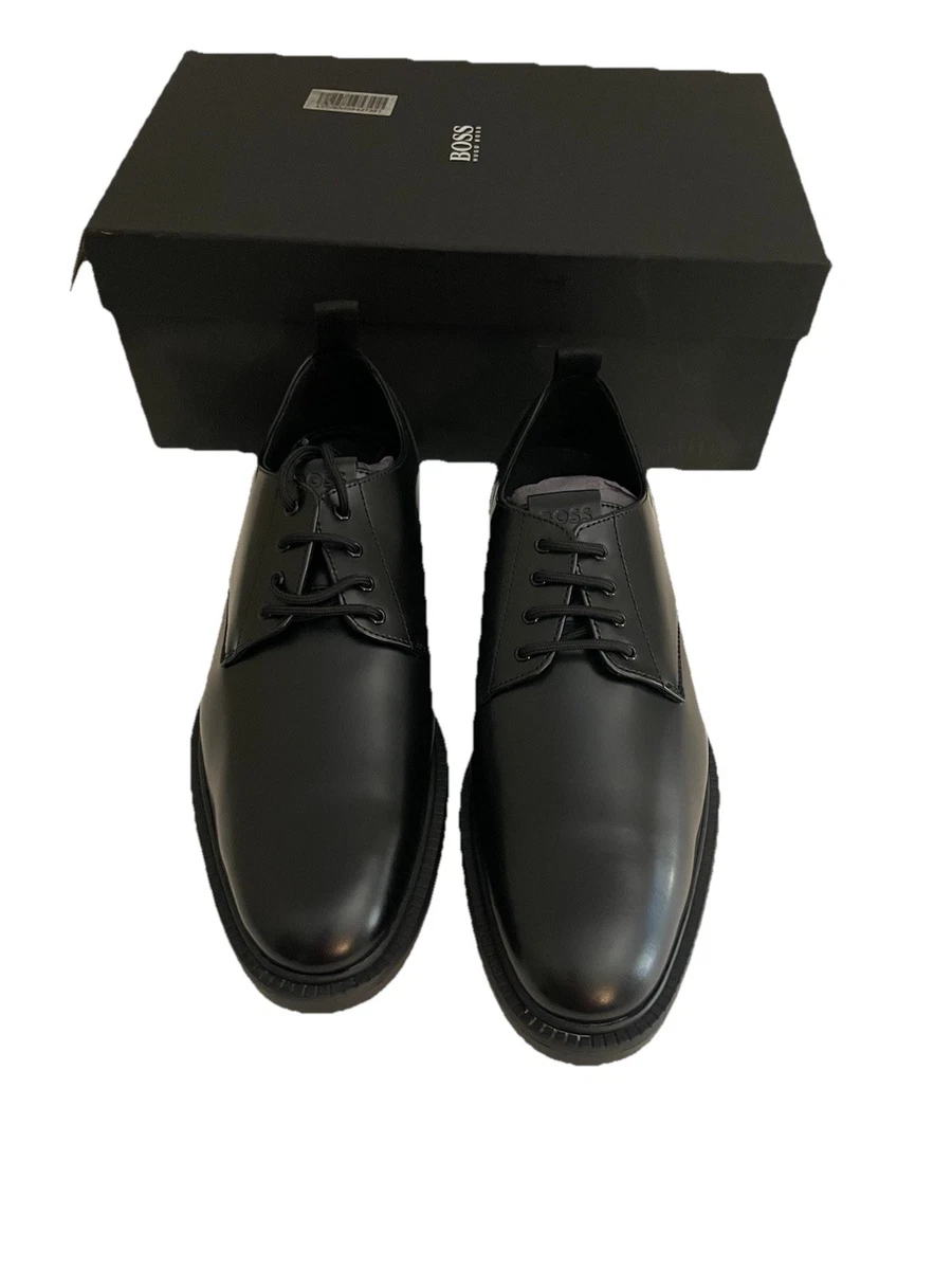 HUGO BOSS Leather Upper Black Dress Shoes for Men for sale  display picture 2