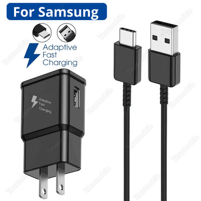 For Samsung S24 23 22 21 Adaptive Fast Charger Block Type C Charger USB C Cable