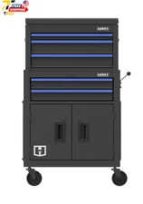 24-Inch Steel Tool Chest Combo with Built-In Power Strip 400 Lb Capacity