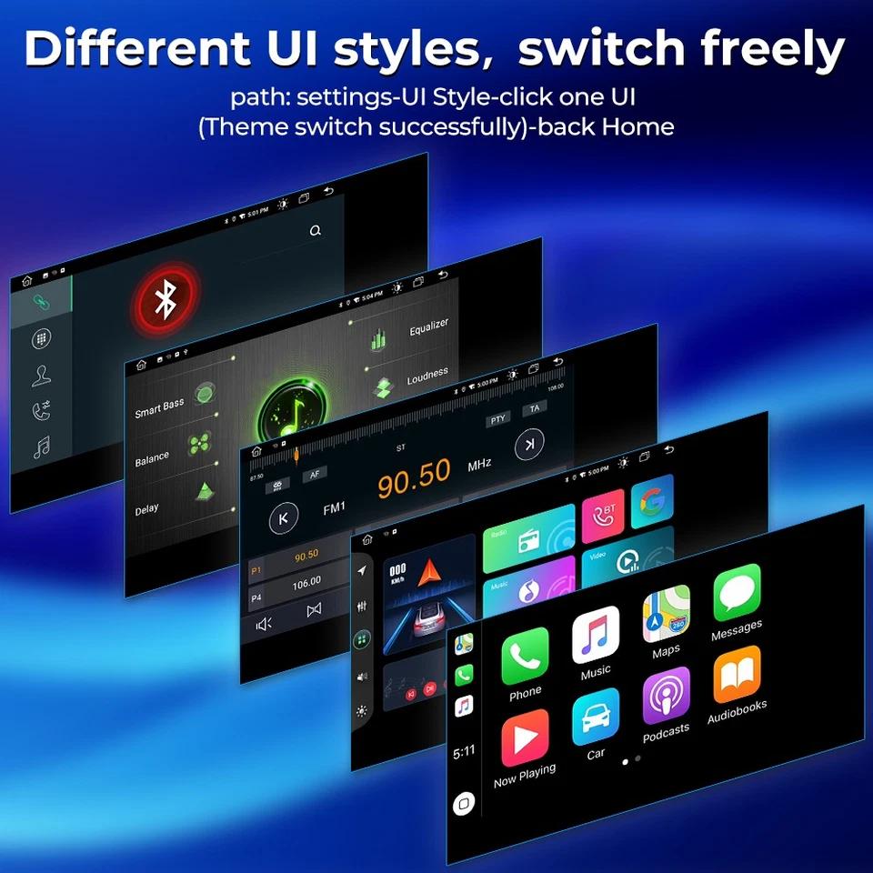 Autoradio für VW T5 Multivan Touareg 7" CarPlay GPS Navigator +BT 8 Core 4+32G - Bild 4 von 4