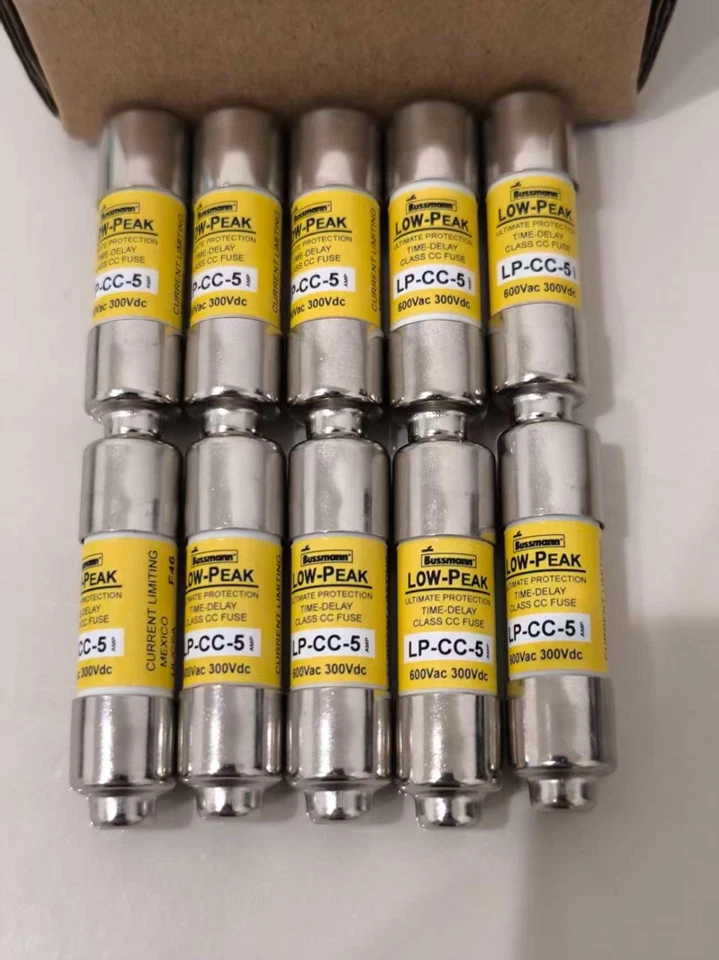 10 Stück OEM Klasse CC Sicherung LP-CC-5 LPCC5, Zeitverzögerungssicherung 600V 5A - Bild 1 von 1