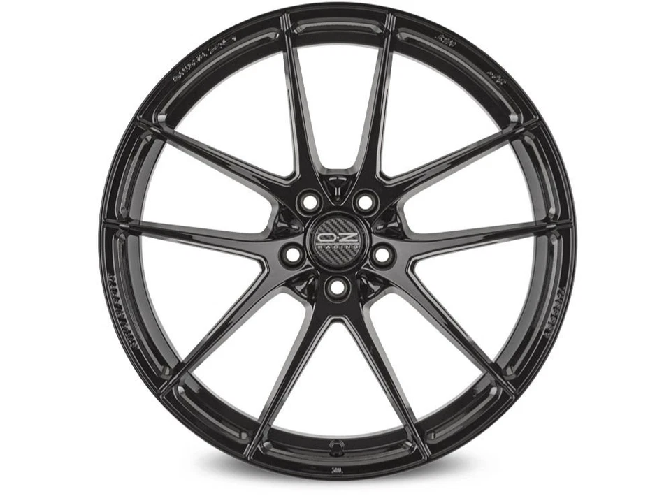 Cerchio in Lega OZ Leggera HLT in 8x18 ET45 Foratura 5x108 Colore Gloss Black - Imagen 2 de 2