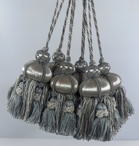 Decorative Curtain Tiebacks Tassels Rope Trim Drapery Holdbacks Lot Of 6