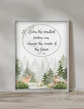 Lord of the Rings Hobbit Nursery Smallest person Quote Tolkien Art Matte print