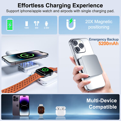 Magnetic Wireless Power Bank Magsafe Battery Pack for iPhone 17 16