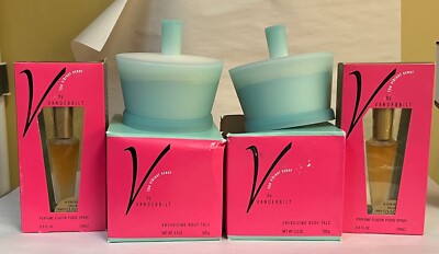 8 V By Vanderbilt Energizing Body Talc 3.5 oz SEALED ,FRAYED BOXES + please read