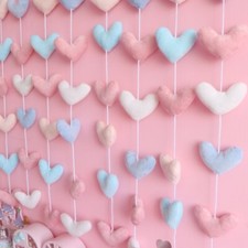 Japanisch Flauschig Herzförmig Türvorhang Drapiert Heim Wand Party Dekor Süß
