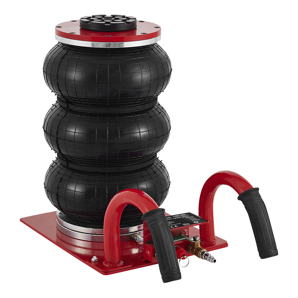 Pneumatic Triple Air Bag Car Repair Jack Trolley 3 Ton Cap 400 mm Lift