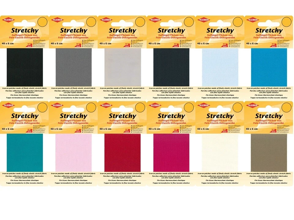Kleiber Stretchy Bügel-Flicken elastische Flicken zum Aufbügeln 40 x 6 cm